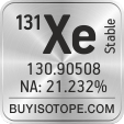 131xe isotope 131xe enriched 131xe abundance 131xe atomic mass 131xe