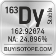 163dy isotope 163dy enriched 163dy abundance 163dy atomic mass 163dy
