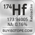 174hf isotope 174hf enriched 174hf abundance 174hf atomic mass 174hf