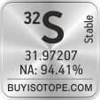 32s isotope 32s enriched 32s abundance 32s atomic mass 32s