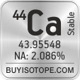 44ca isotope 44ca enriched 44ca abundance 44ca atomic mass 44ca