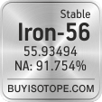 iron-56 isotope iron-56 enriched iron-56 abundance iron-56 atomic mass iron-56