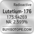 lutetium-176 isotope lutetium-176 enriched lutetium-176 abundance lutetium-176 atomic mass lutetium-176