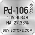 pd-106 isotope pd-106 enriched pd-106 abundance pd-106 atomic mass pd-106