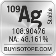 109ag isotope 109ag enriched 109ag abundance 109ag atomic mass 109ag