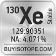 130xe isotope 130xe enriched 130xe abundance 130xe atomic mass 130xe