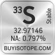 33s isotope 33s enriched 33s abundance 33s atomic mass 33s