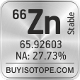 66zn isotope 66zn enriched 66zn abundance 66zn atomic mass 66zn