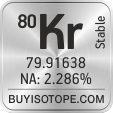 80kr isotope 80kr enriched 80kr abundance 80kr atomic mass 80kr