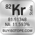 82kr isotope 82kr enriched 82kr abundance 82kr atomic mass 82kr