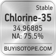 chlorine-35 isotope chlorine-35 enriched chlorine-35 abundance chlorine-35 atomic mass chlorine-35