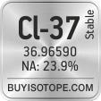 cl-37 isotope cl-37 enriched cl-37 abundance cl-37 atomic mass cl-37