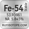 fe-54 isotope fe-54 enriched fe-54 abundance fe-54 atomic mass fe-54