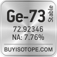 ge-73 isotope ge-73 enriched ge-73 abundance ge-73 atomic mass ge-73
