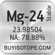 mg-24 isotope mg-24 enriched mg-24 abundance mg-24 atomic mass mg-24