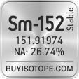 sm-152 isotope sm-152 enriched sm-152 abundance sm-152 atomic mass sm-152