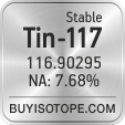 tin-117 isotope tin-117 enriched tin-117 abundance tin-117 atomic mass tin-117