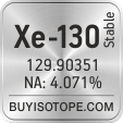 xe-130 isotope xe-130 enriched xe-130 abundance xe-130 atomic mass xe-130