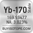 yb-170 isotope yb-170 enriched yb-170 abundance yb-170 atomic mass yb-170