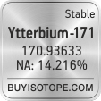 ytterbium-171 isotope ytterbium-171 enriched ytterbium-171 abundance ytterbium-171 atomic mass ytterbium-171