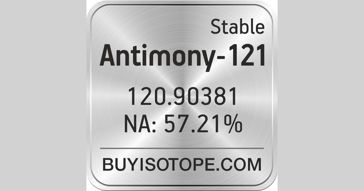 Antimony121, Antimony121 Isotope, Enriched Antimony121