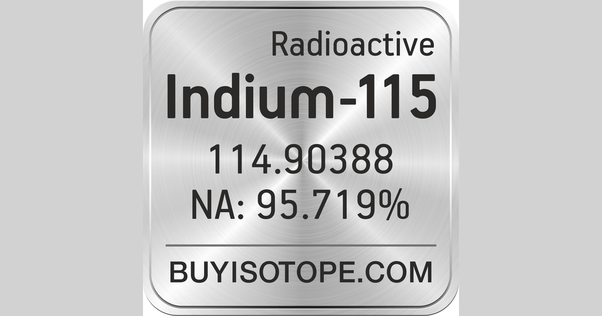 indium element periodic table
