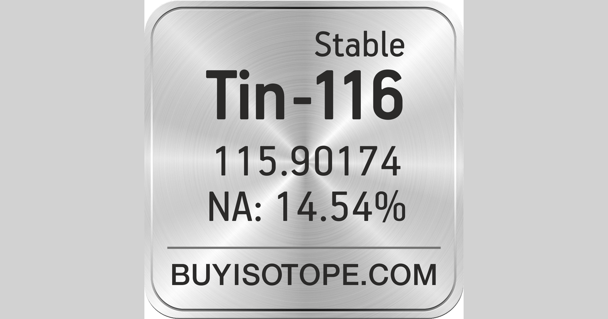 Tin-116, Tin-116 Isotope, Enriched Tin-116, Tin-116 Metal