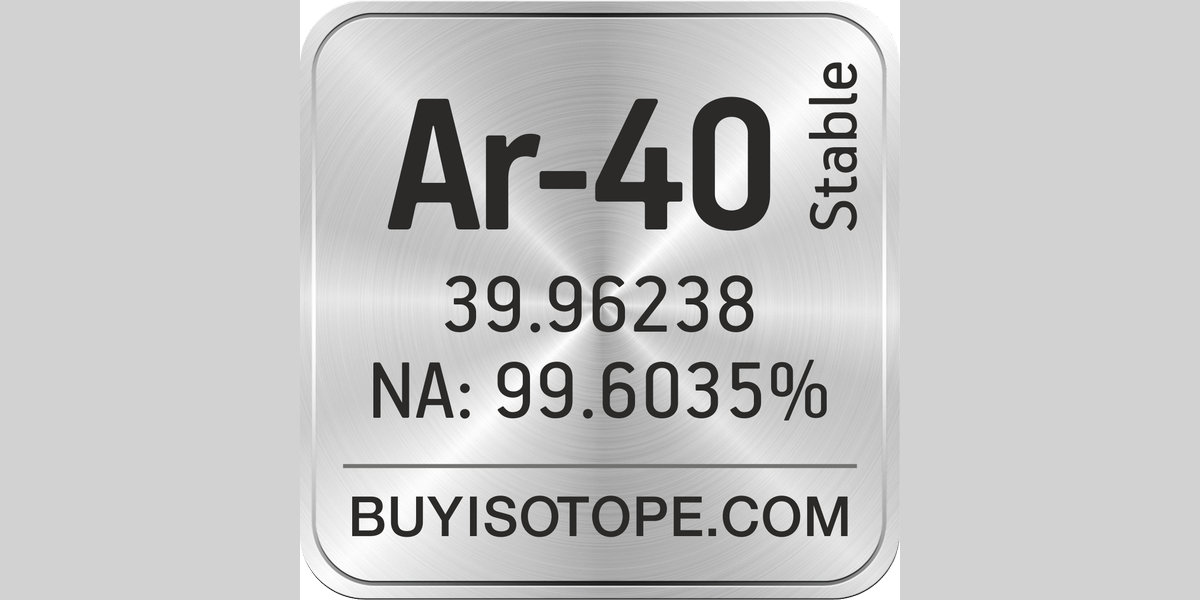 Argon-40, Argon-40 Isotope, Enriched Argon-40, Argon-40 Gas